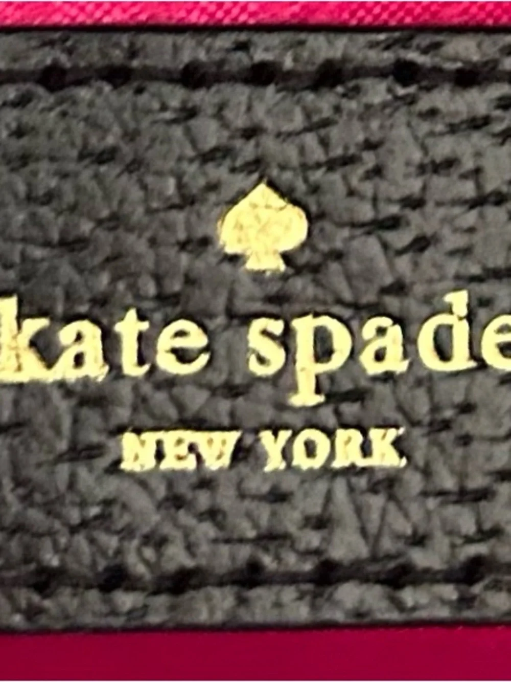 Kate Spade Black Pebbled Leather Zip Top Tote Shoulder Work Laptop Bag